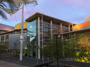 Photo of Mesa Arts Center's Nesbitt/Elliott Playhouse's exterior and plaza